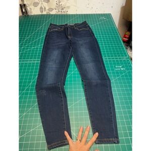 Grace & Lace Womens Dark Wash Skinny Jeans Size 12 High Rise Stretch Denim
